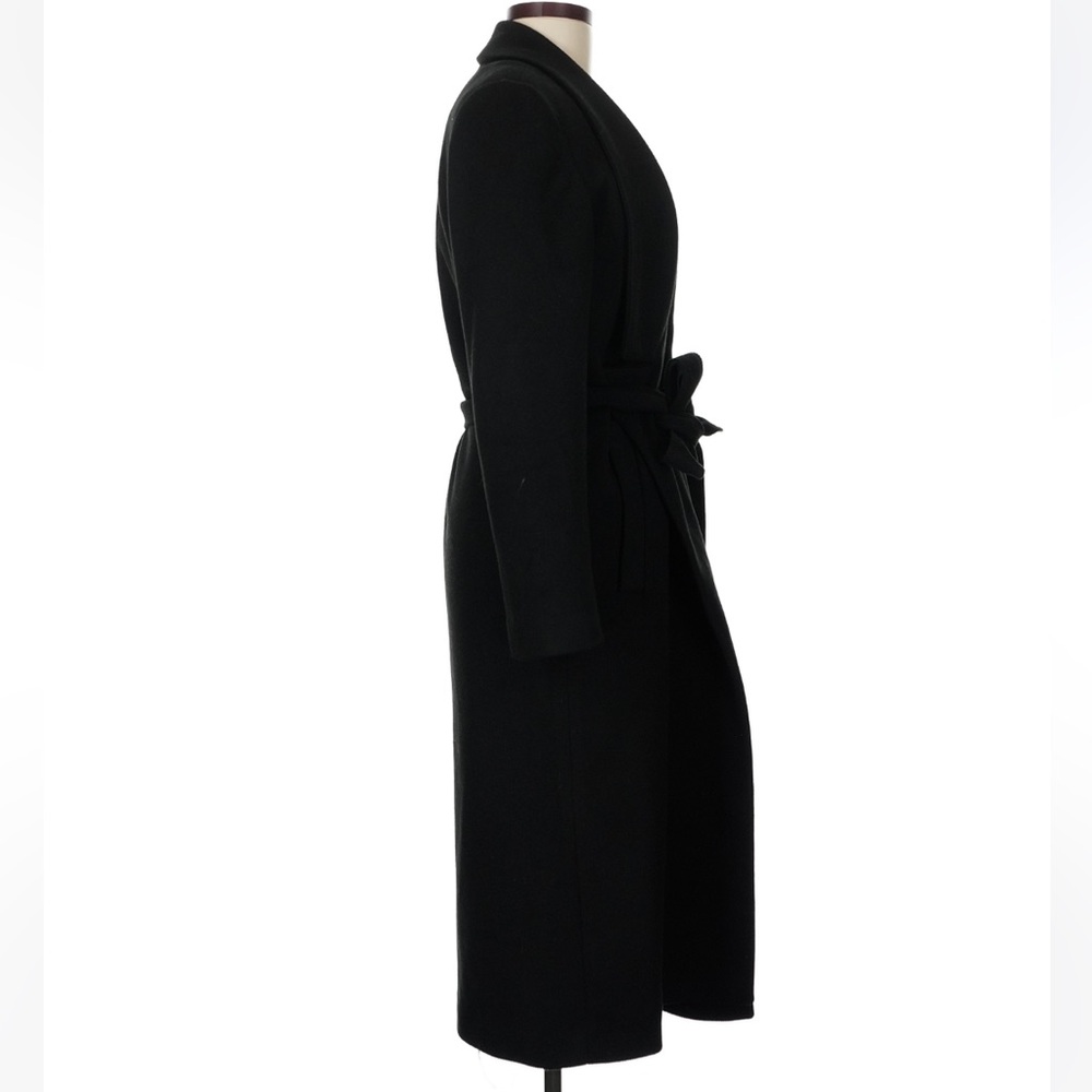 Roberto Cavalli Class Solid Black Belted Pea Coat… - image 3